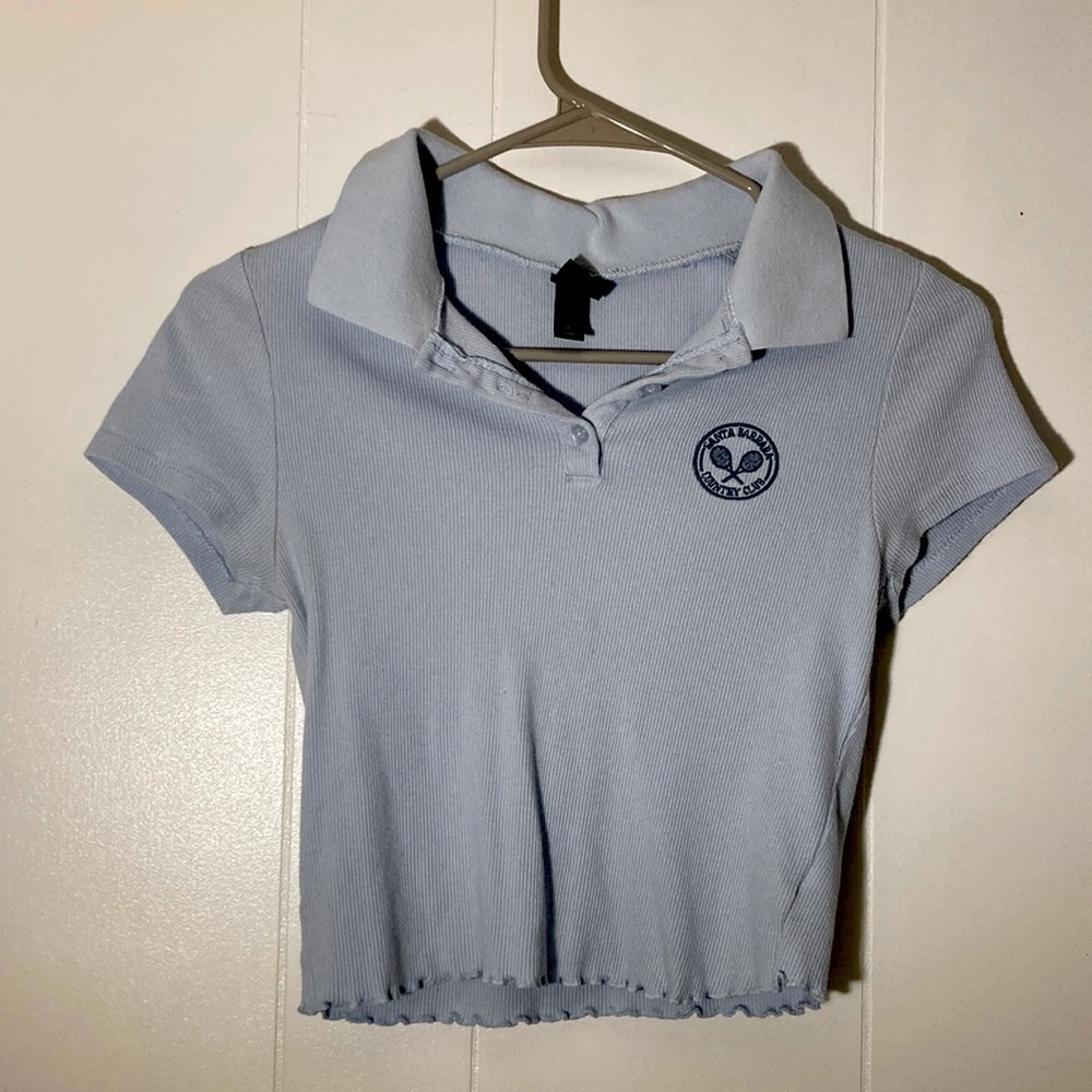 Wild Fable Women's Blue Crop-top